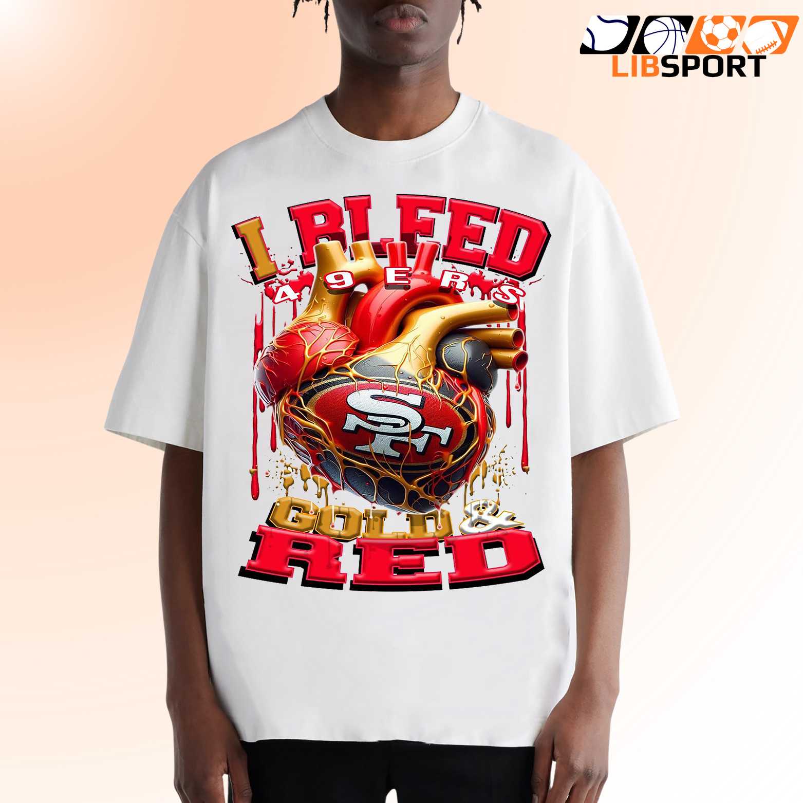 Bleed Red And Gold San Francisco 49ers T-Shirt, Nfl Football Fan Tee, Game Day Shirt